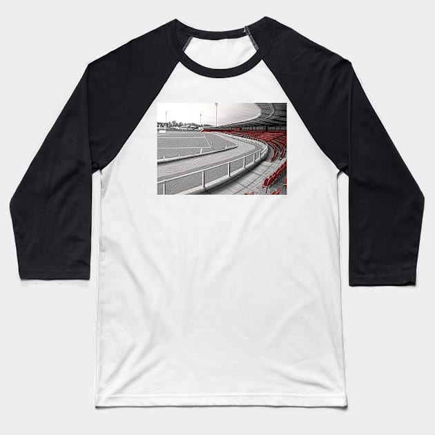 The Ryan McBride Brandywell Stadium - Derry City FC League of Ireland Football Artwork Baseball T-Shirt by barrymasterson